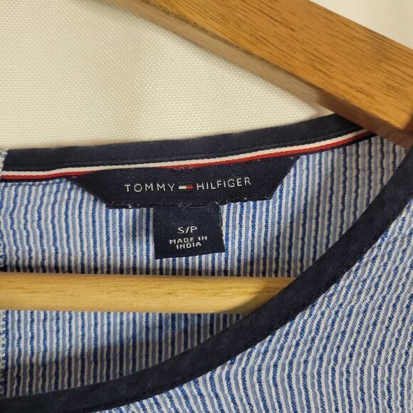 Tommy Hilfiger Blue Flare Sleeve Blouse - Picture 2 of 16